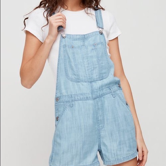 TNA “Senryu Romper” - Tan/Beige overall romper with clips and buttons - Picture 3 of 5